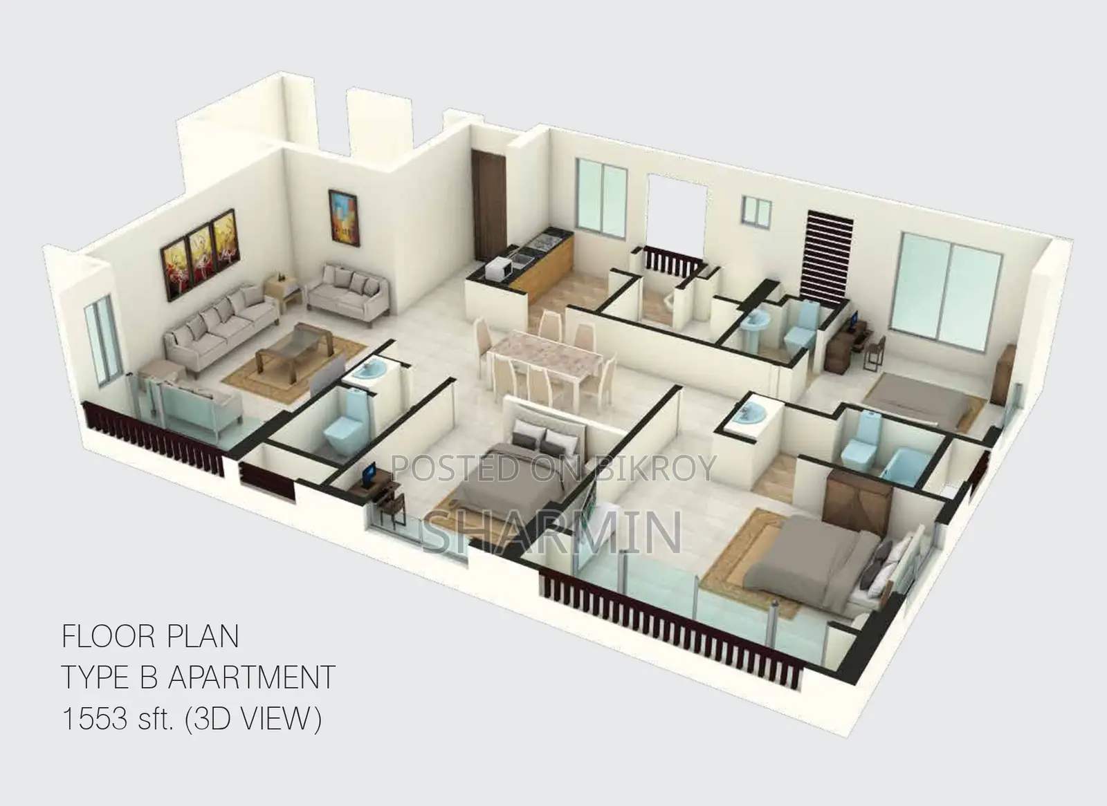 3bdrm Apartment in Bijoy Rakeen City, Mirpur for Sale