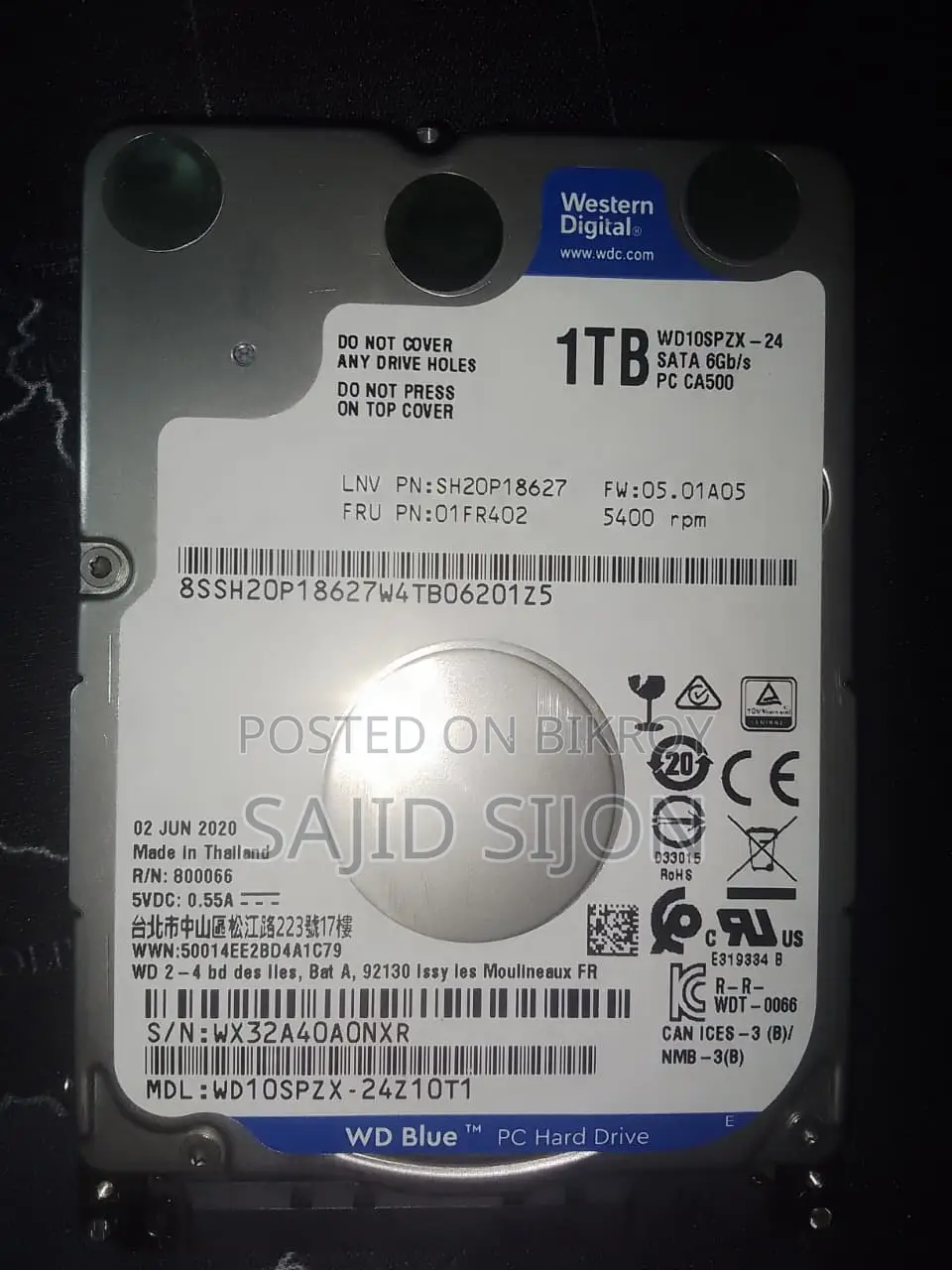Western Digital 1tb Sata Hard Drive