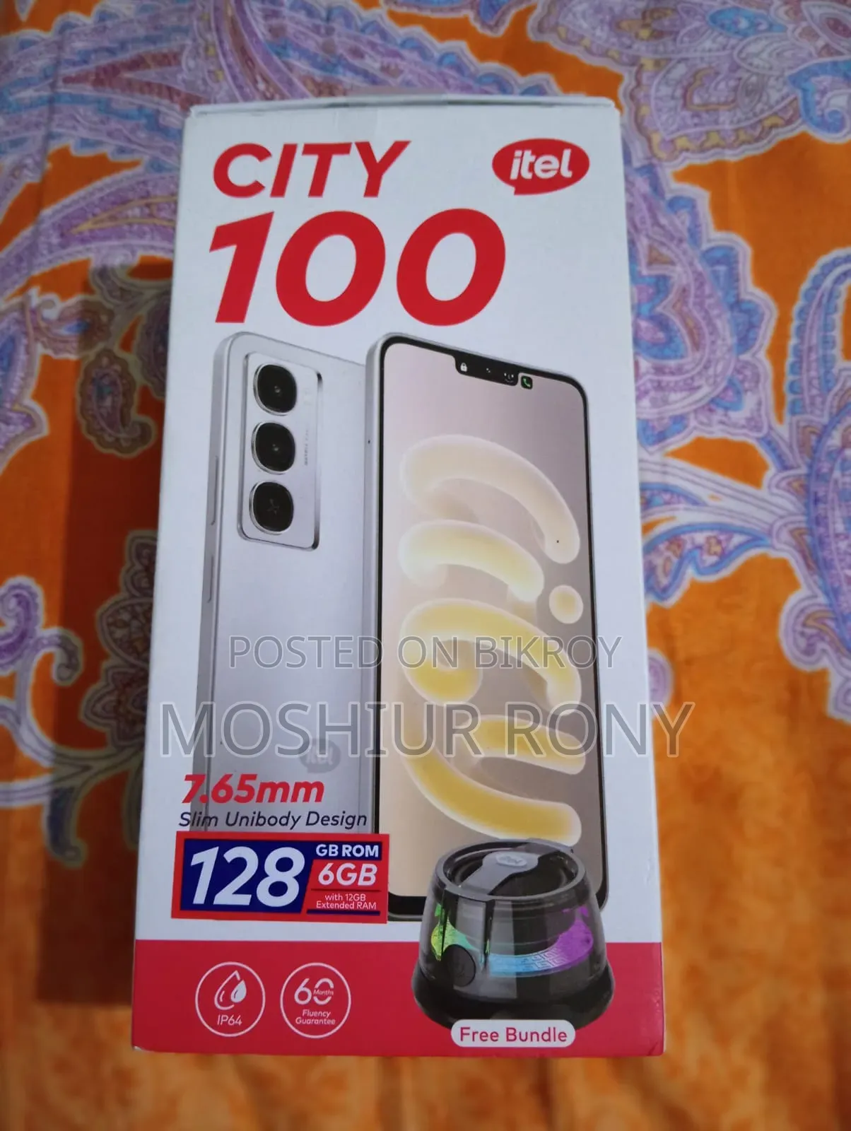 Itel City 100 ফুল ফ্রেশ কন্ডিশন বক্স চাজার সব আছে