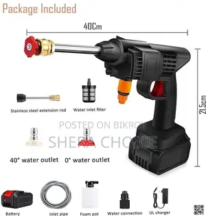 Wireless High Pressure Washer Gun – Car Bike Cleaning Made Easy!