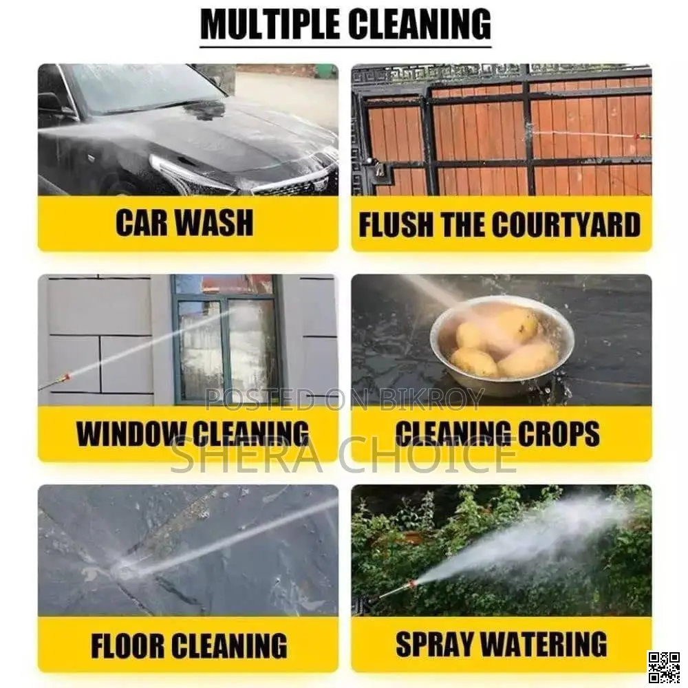 Wireless High Pressure Washer Gun – Car Bike Cleaning Made Easy!