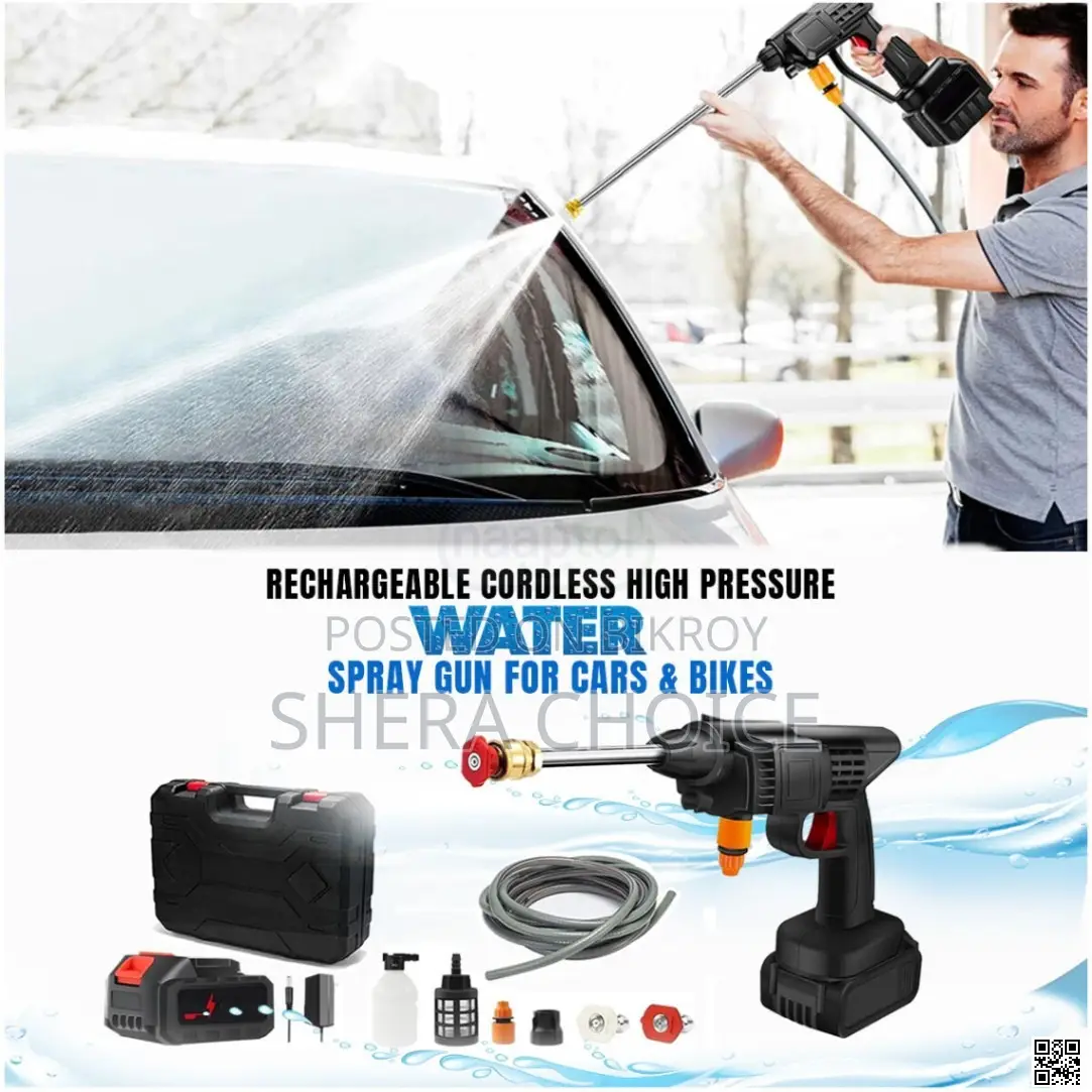 Wireless High Pressure Washer Gun – Car Bike Cleaning Made Easy!