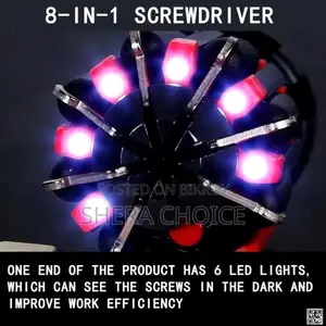 8-in-1 Multi Screwdriver Tool Set – With Worklight Flashlight