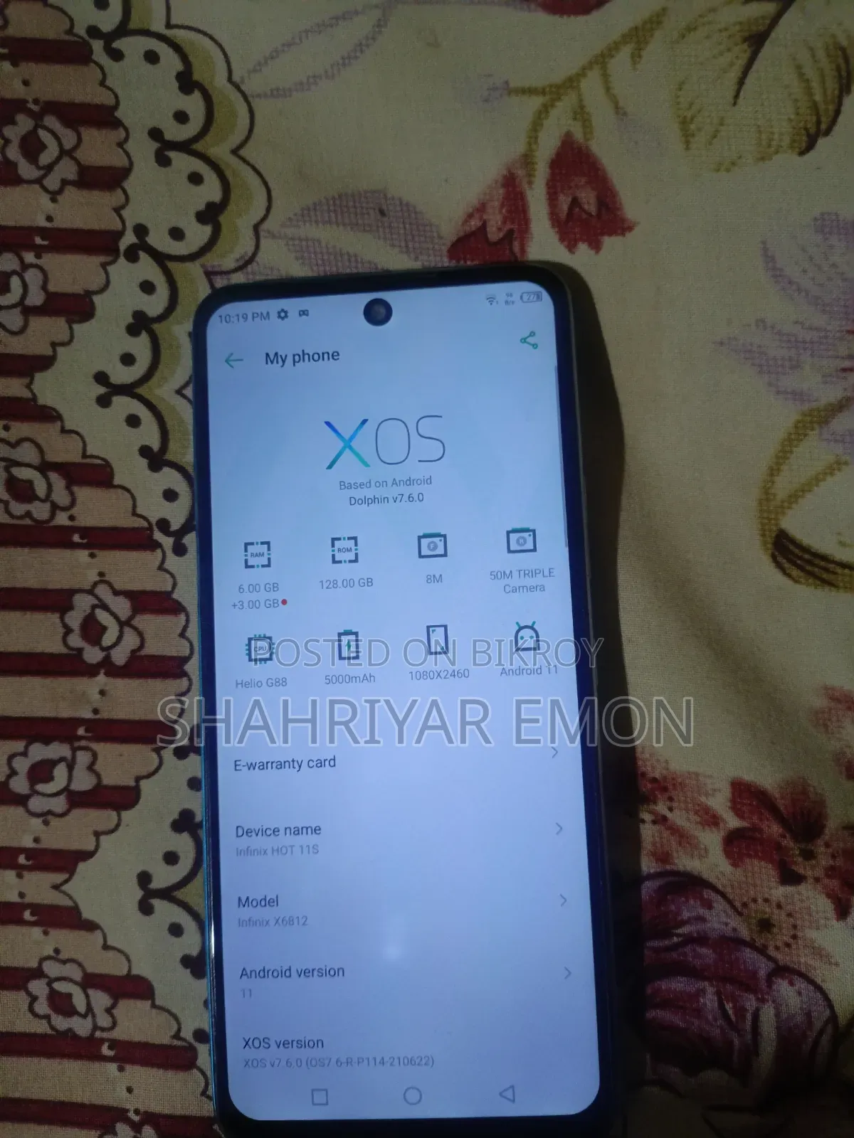 Infinix Hot 11s 128 GB Gray