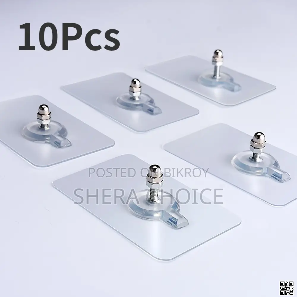 10pcs Self-Adhesive Nut Screw Wall Hook – Smart Wall without Drilling