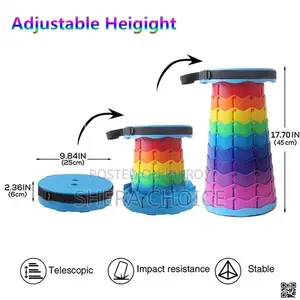 Adjustable Telescopic Folding Stool – Portable Outdoor & Indoor Seating