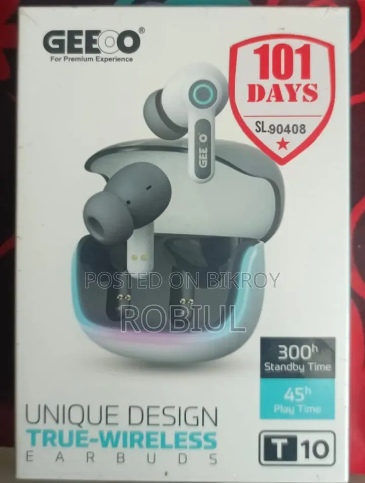 Geeoo T10 True Wireless Earbuds Bluetooth Earphone | 45h Play Time