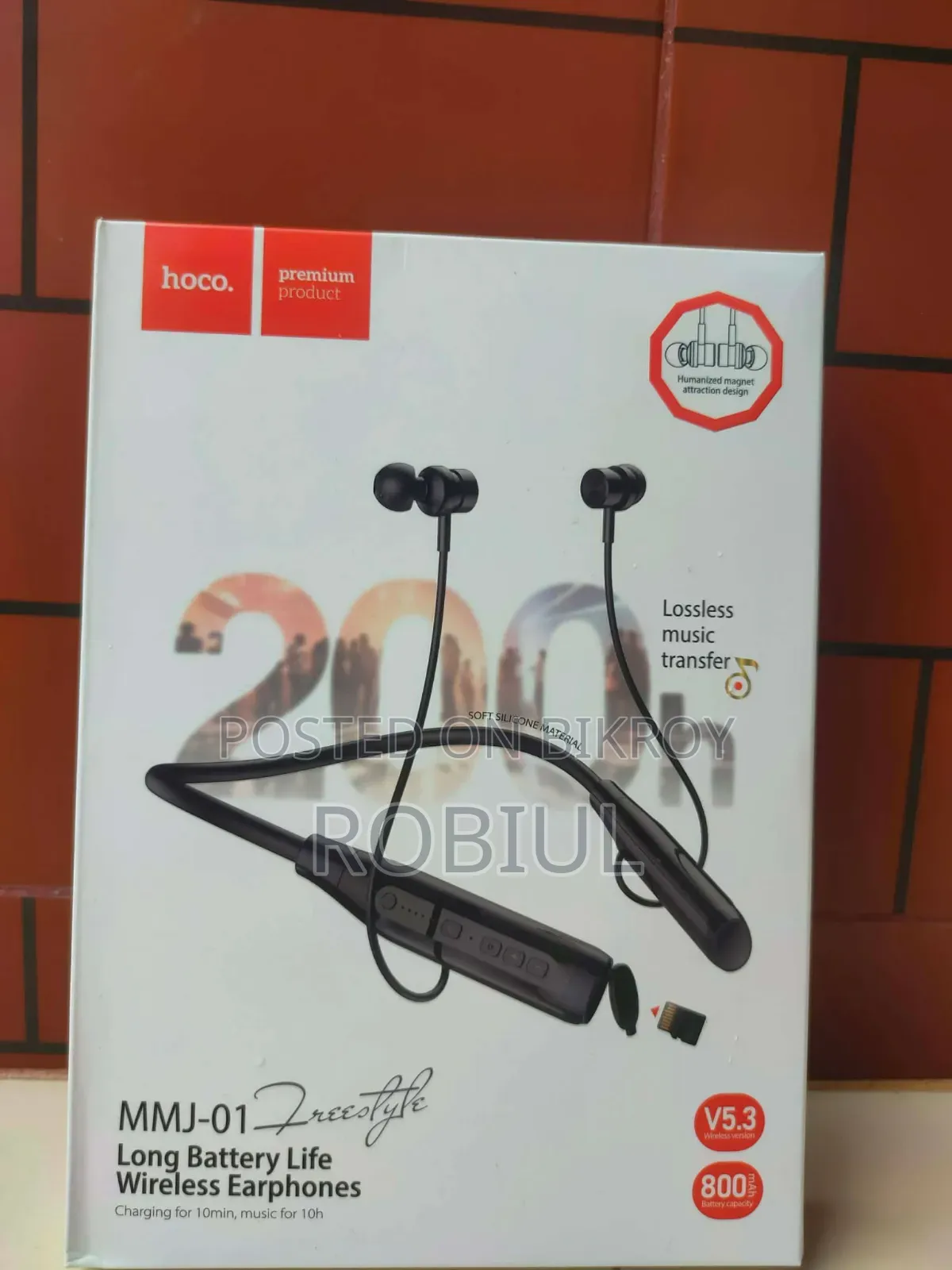Hoco Mmj-01 Freestyle Wireless Neckband Earphone – 800mah Battery