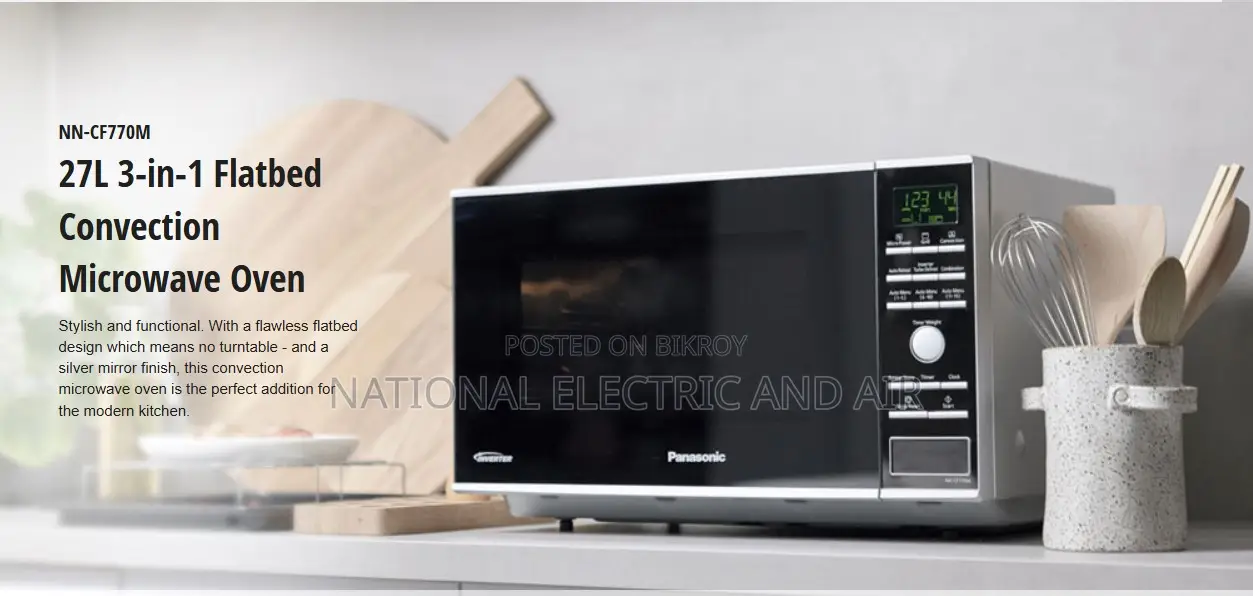 Panasonic Nn-Cf770m Convection Flatbed Microwave Oven