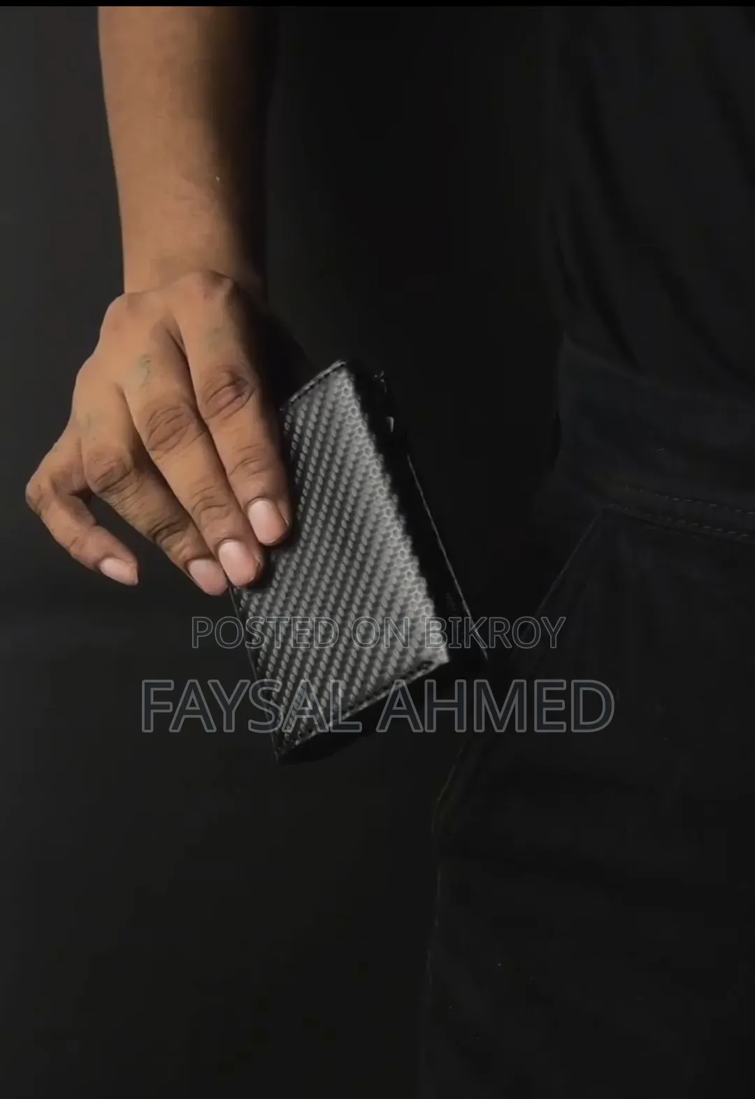 Rfid Protected Carbon Fibre Leather Aluminium Build Card Holder Wallet