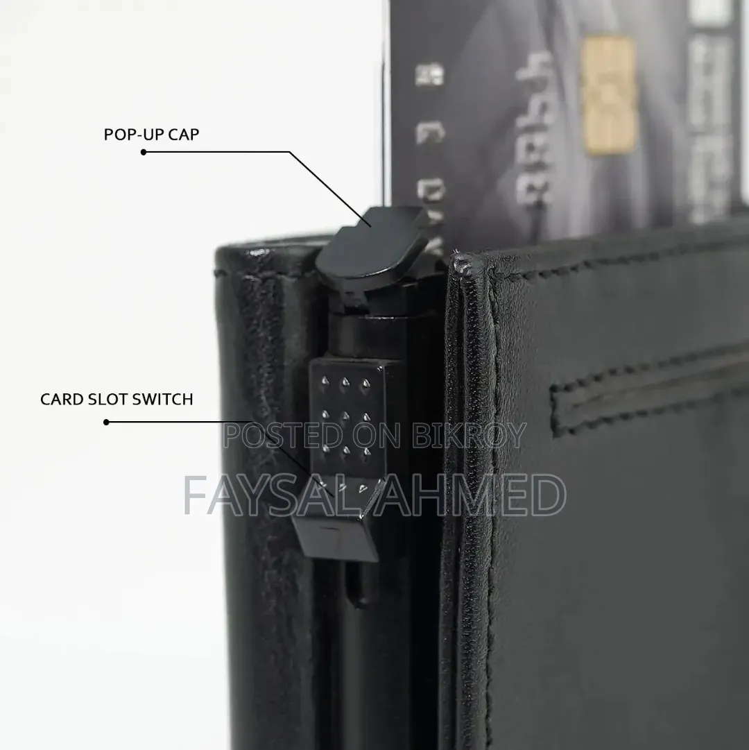 Rfid Protected Carbon Fibre Leather Aluminium Build Card Holder Wallet