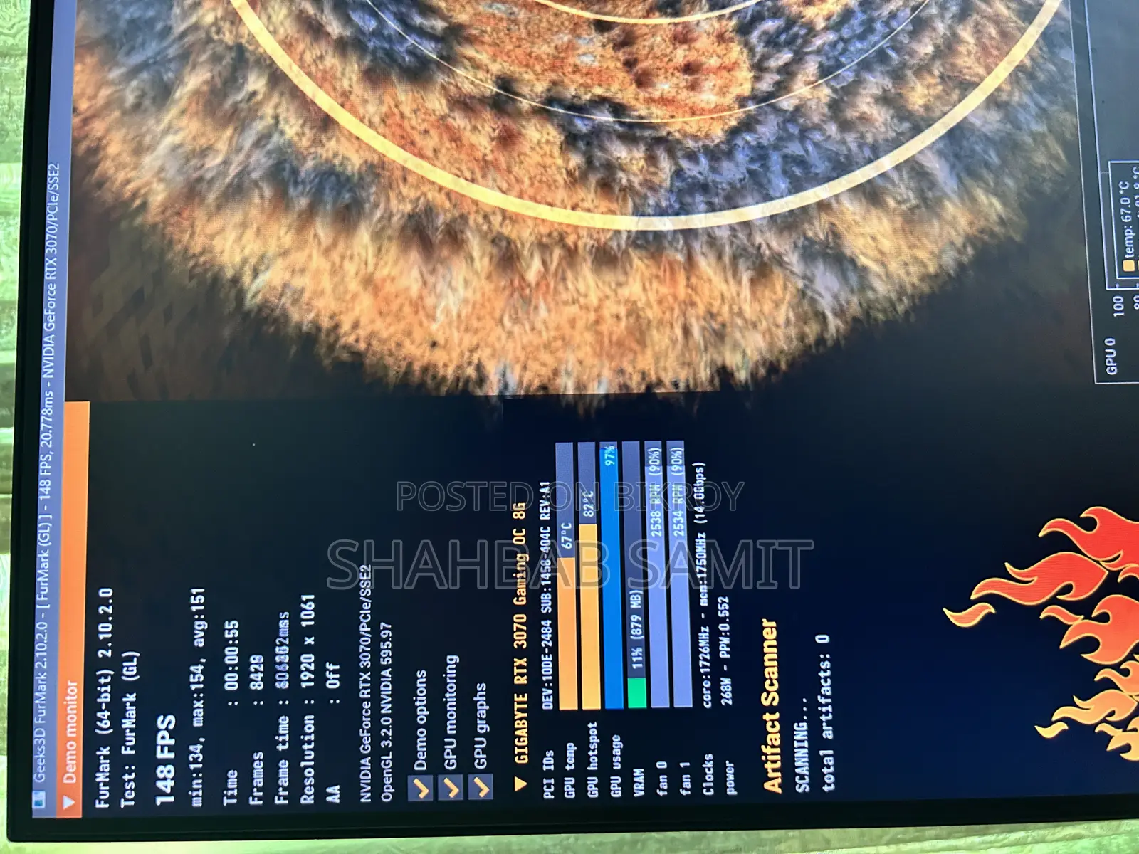 Nvidia 3070 8gb Gigabyte Gaming Oc