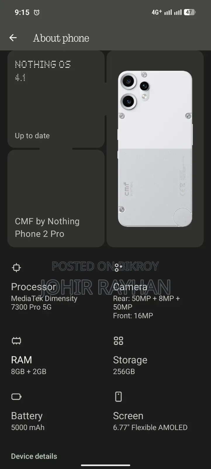 Nothing Phone CMF Phone 2 Pro 256 GB White