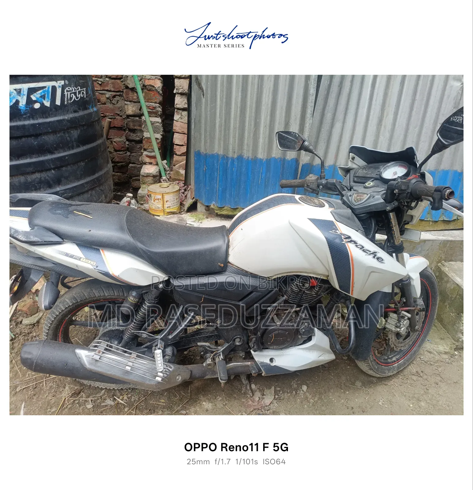 TVS Apache RTR 160 2V 2015 White