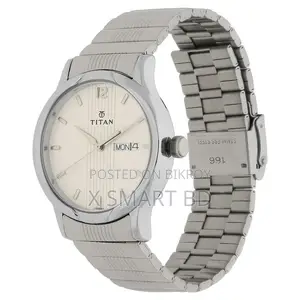 Titan Quartz Ns1580sm03 Analog Silver Watch for Men