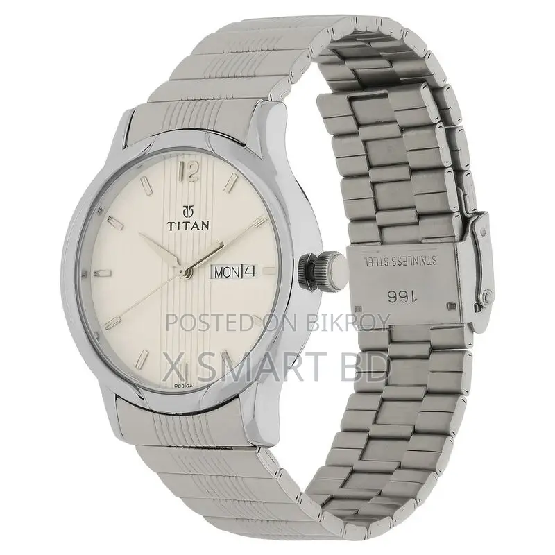 Titan Quartz Ns1580sm03 Analog Silver Watch for Men