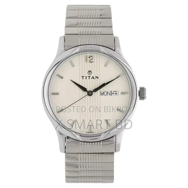 Titan Quartz Ns1580sm03 Analog Silver Watch for Men