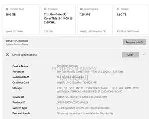 Desktop Computer Asus 16GB Intel Core I5 HDD+SSD 1.5T