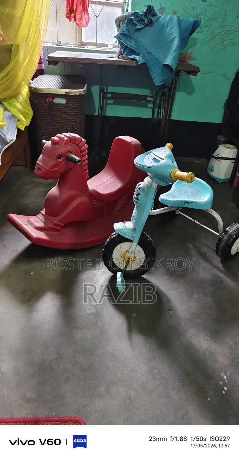 Horse and Toy Bicycle