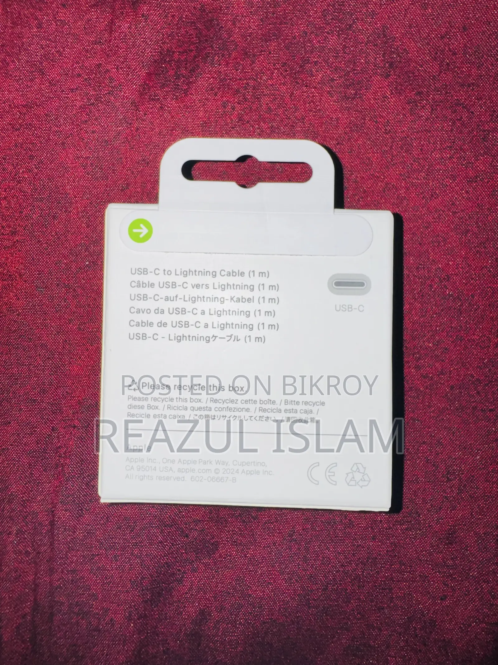Apple 20W Fast Charger + USB-C to Lightning Dubai Variant | Brand New