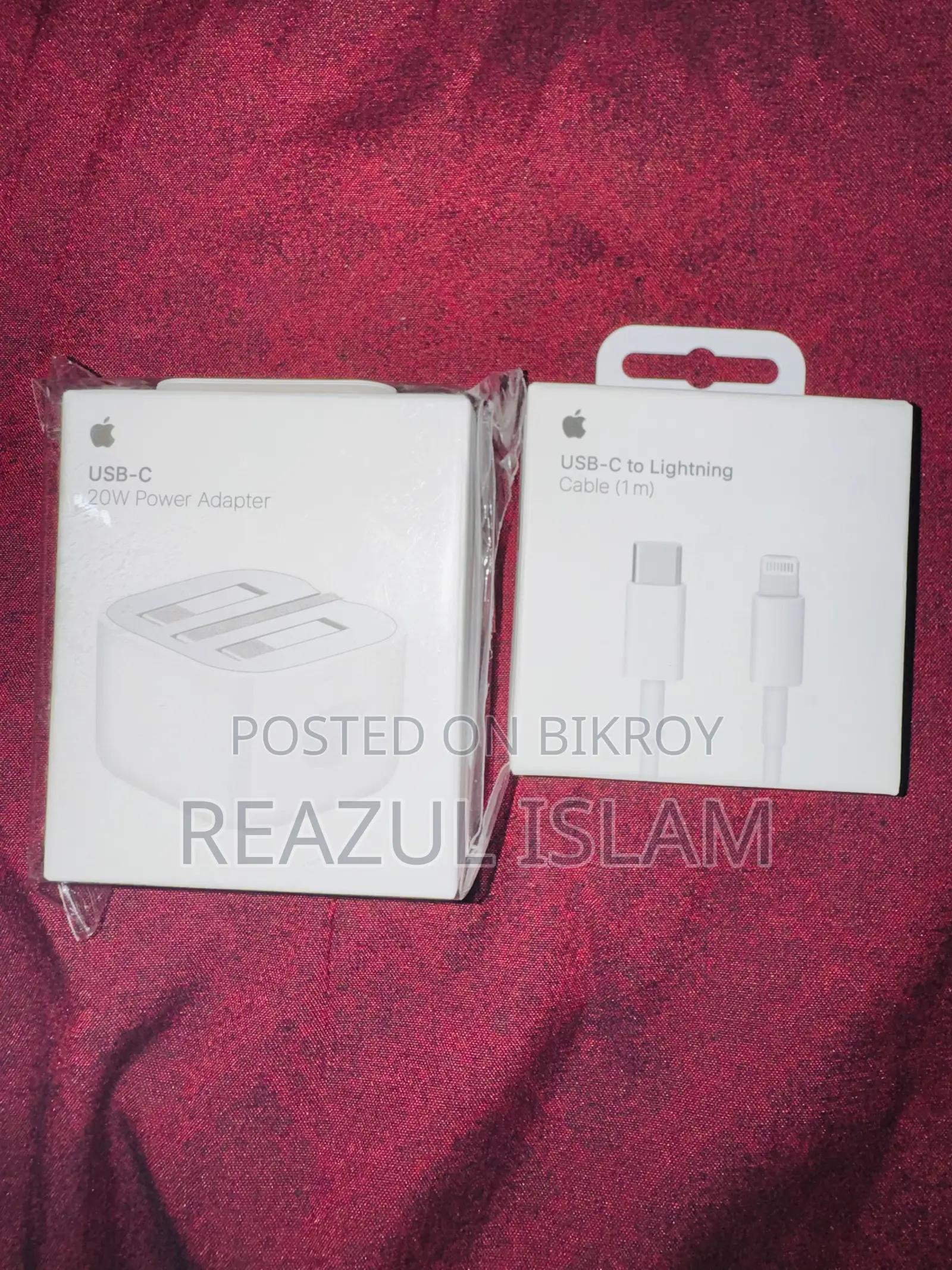 Apple 20W Fast Charger + USB-C to Lightning Dubai Variant | Brand New
