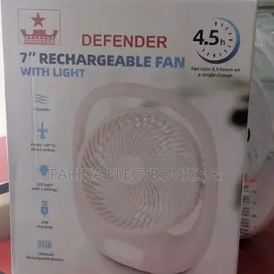 Defender 7" Rechargeable Fan With Light