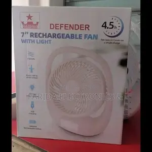 Defender 7" Rechargeable Fan With Light