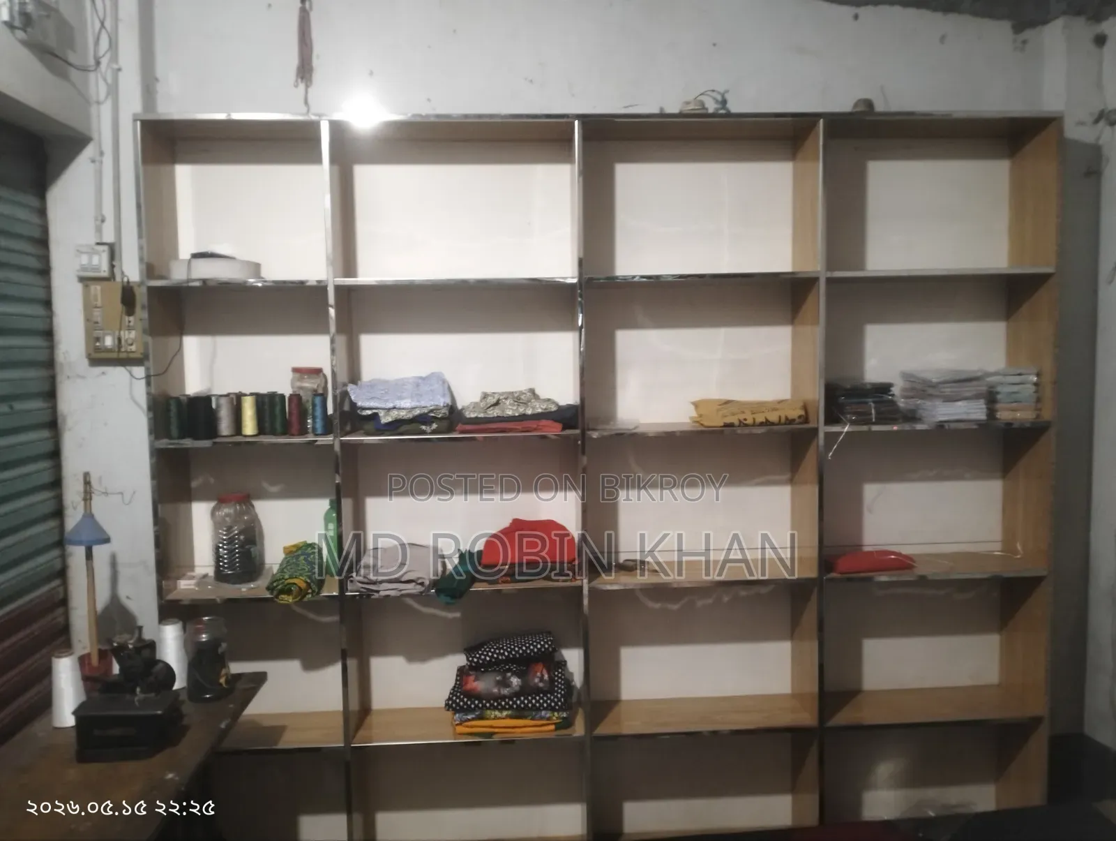 Cutting table and two hardboard racks