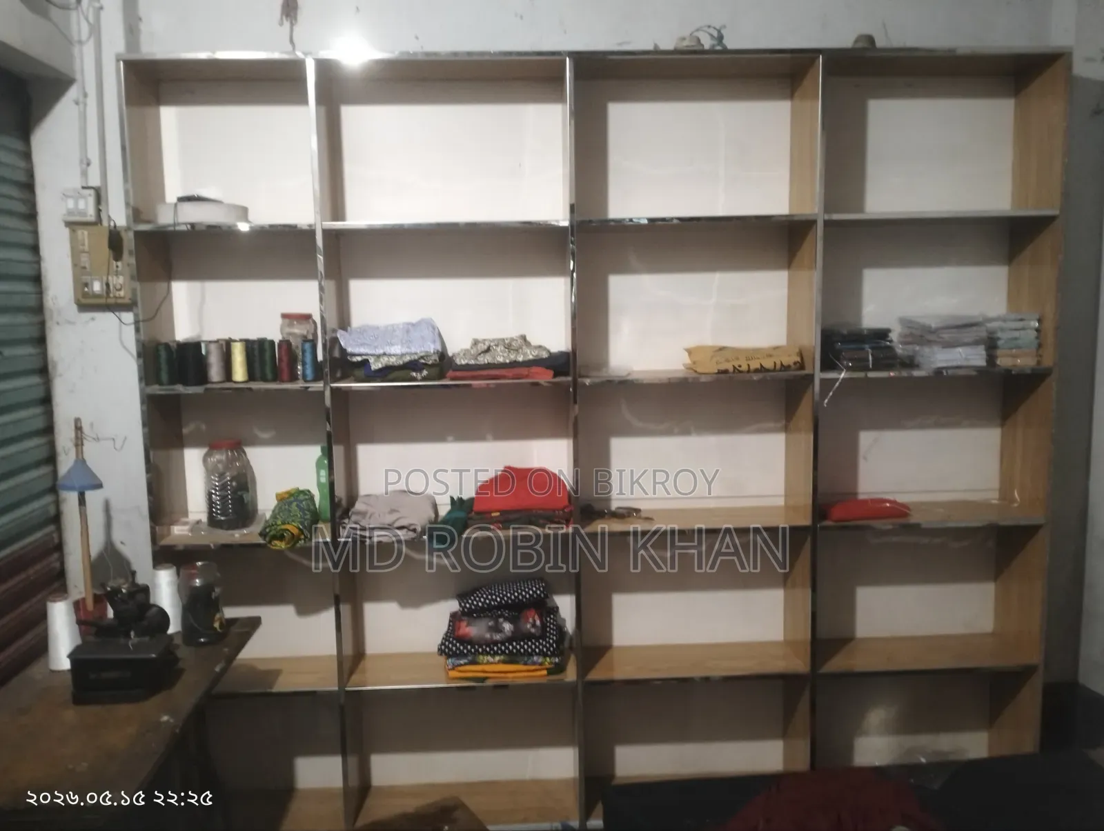 Cutting table and two hardboard racks