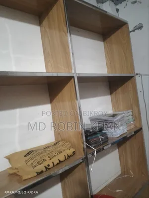 Cutting table and two hardboard racks