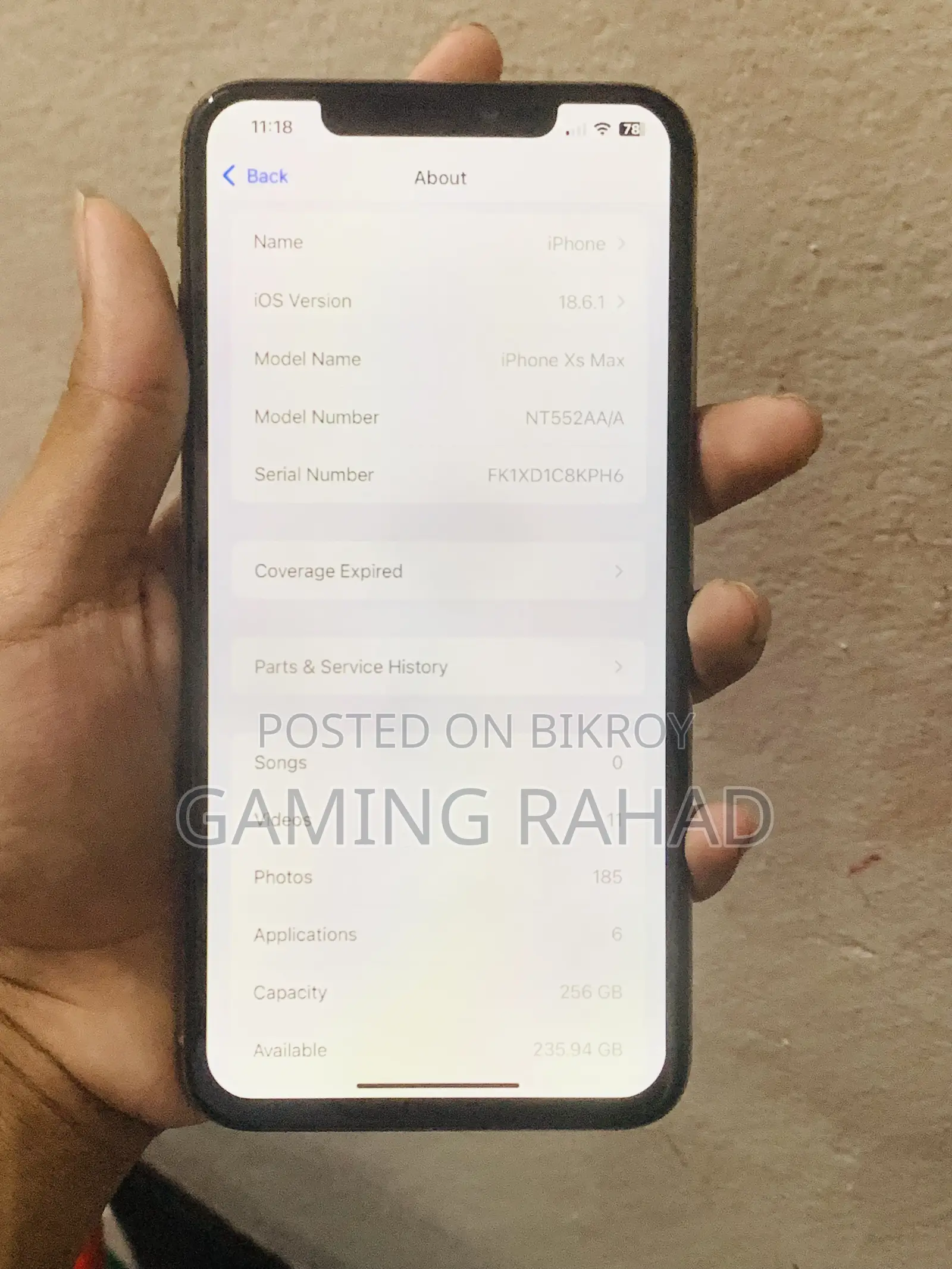 Apple iPhone XS Max 256 GB Rose Gold