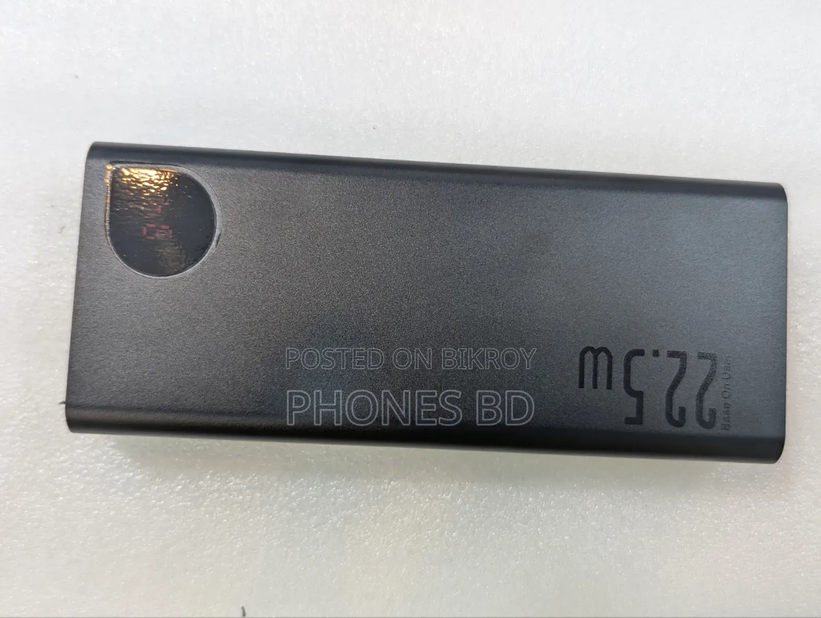 Baseus 20000mah Adaman Metal ফাস্ট চার্জিং পাওয়ার ব্যাংক ব্ল্যাক (22.5w)