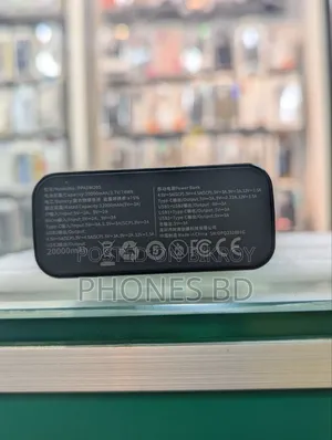 Baseus 20000mah Adaman Metal ফাস্ট চার্জিং পাওয়ার ব্যাংক ব্ল্যাক (22.5w)