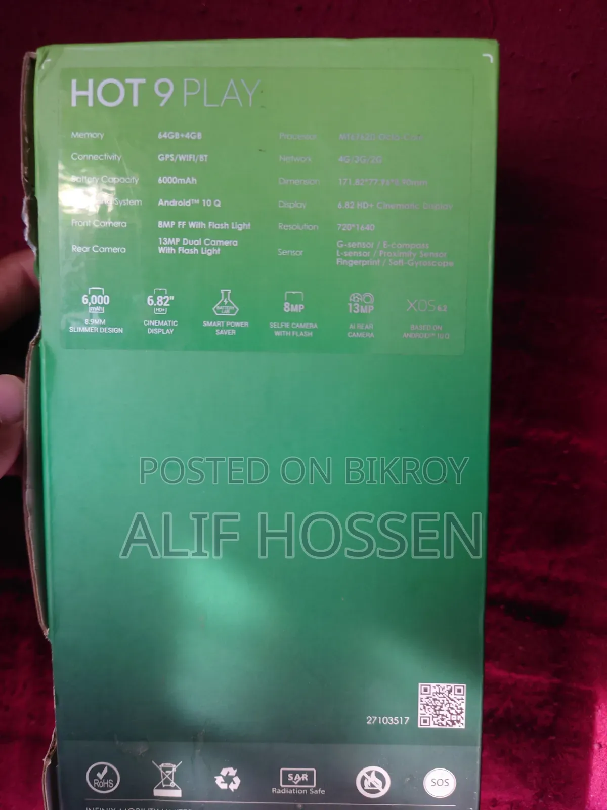 Infinix Hot 9 Play 32 GB Blue