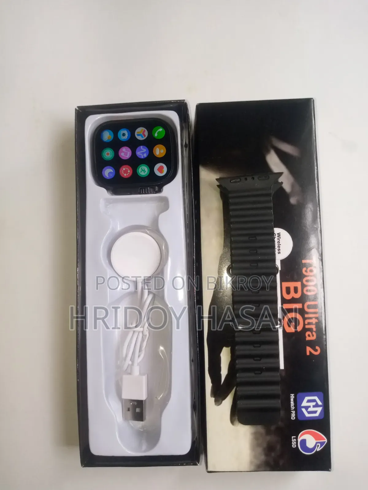Smart Watch Pro, T900 Ultra2 with Box and Wireless Charger