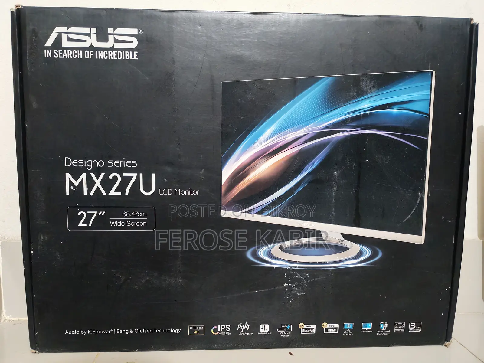 Asus Designo Mx27uc 27" Eye Care Uhd Ips Led Monitor