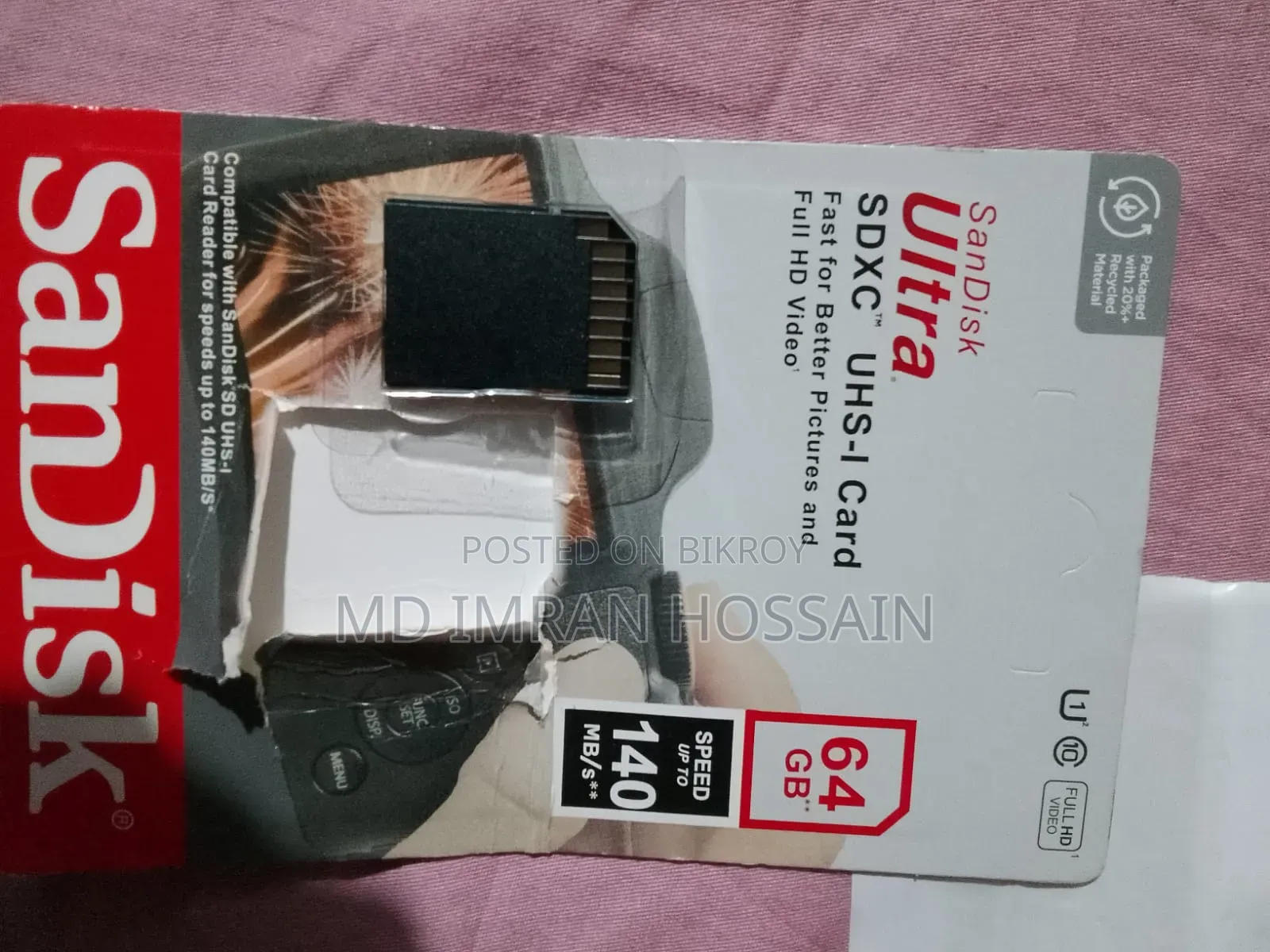 Sandisk Ultra 64gb SDXC Uhs-I Memory Card 140mb/S