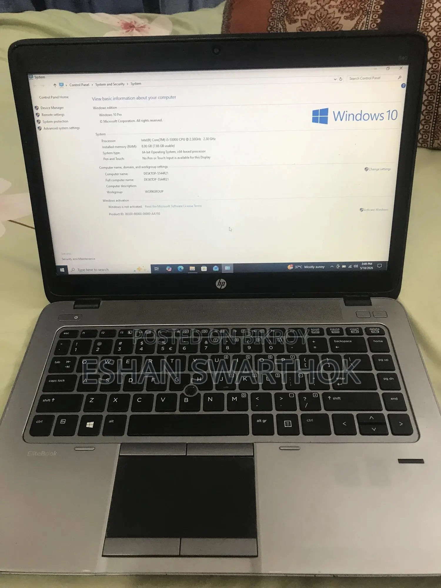 Laptop HP EliteBook 840 G2 8GB Intel Core I5 SSD 128GB