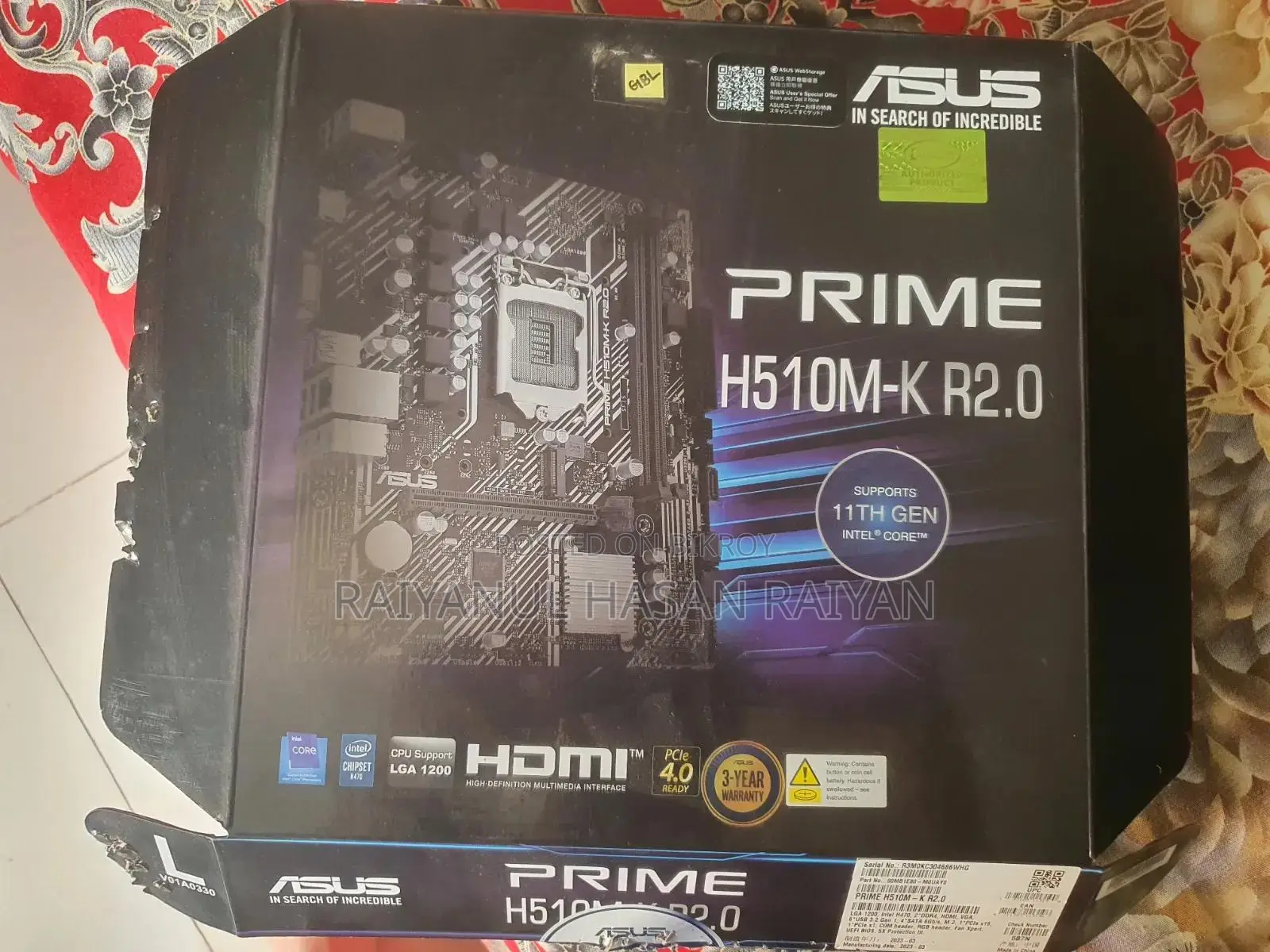 Desktop Computer Asus 8GB Intel Core I5 HDD+SSD 1T