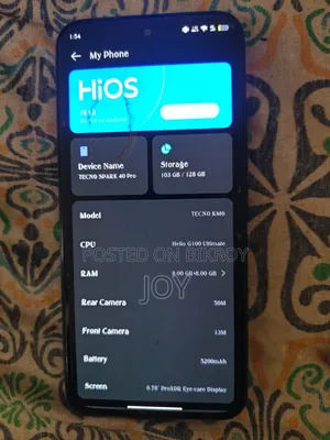 Tecno Spark 40 Pro 128 GB Black