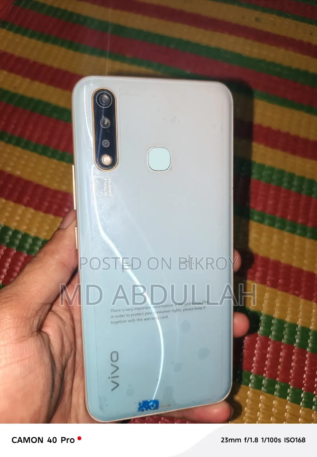 Vivo Y19 128 GB Blue