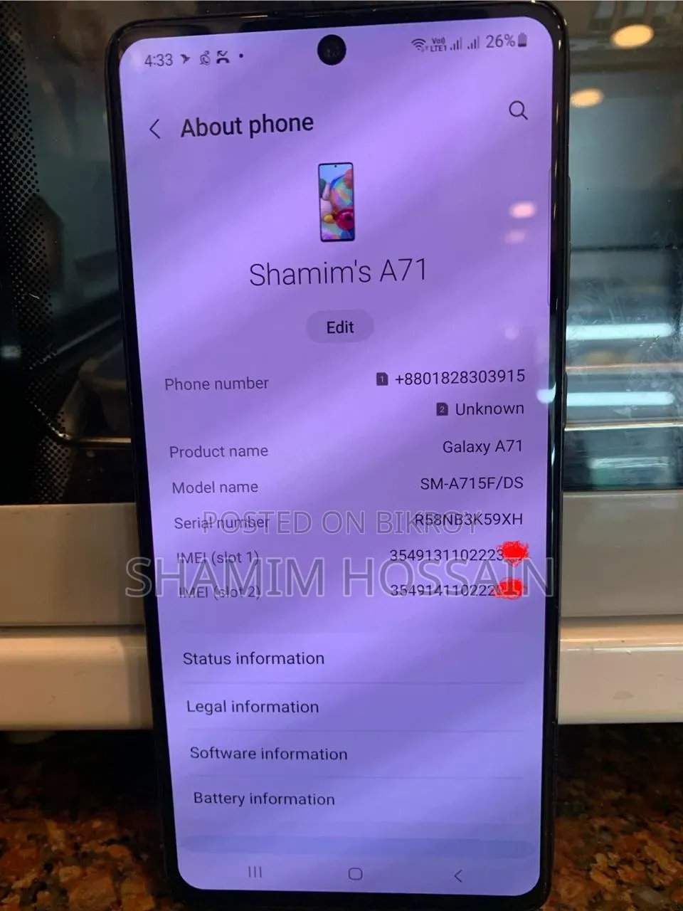 Samsung Galaxy A71 5G 128 GB Blue