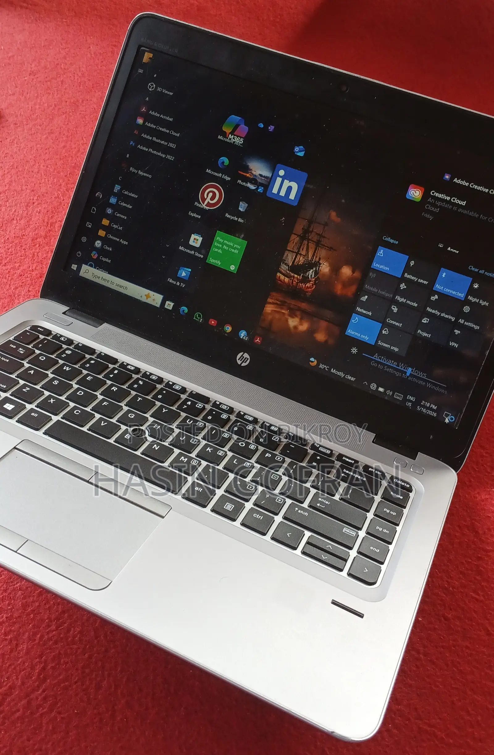 Laptop HP EliteBook 840 G3 8GB Intel Core i5 SSD 256GB