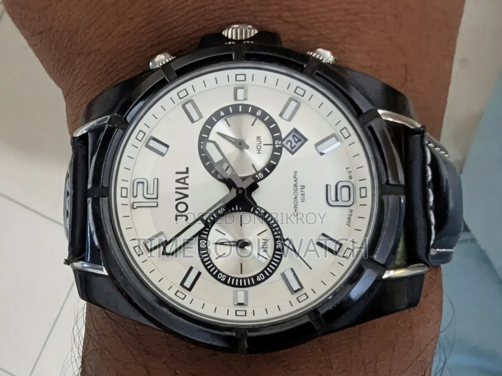Jovial Watch Beautiful White Lighting Dial 100% Authentic