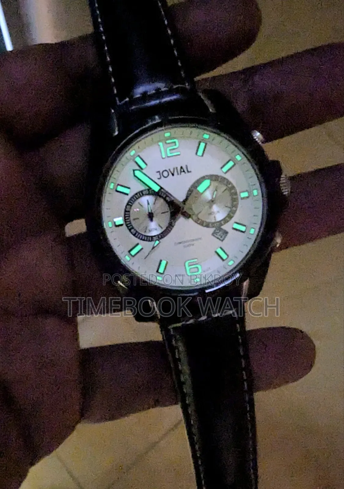 Jovial Watch Beautiful White Lighting Dial 100% Authentic
