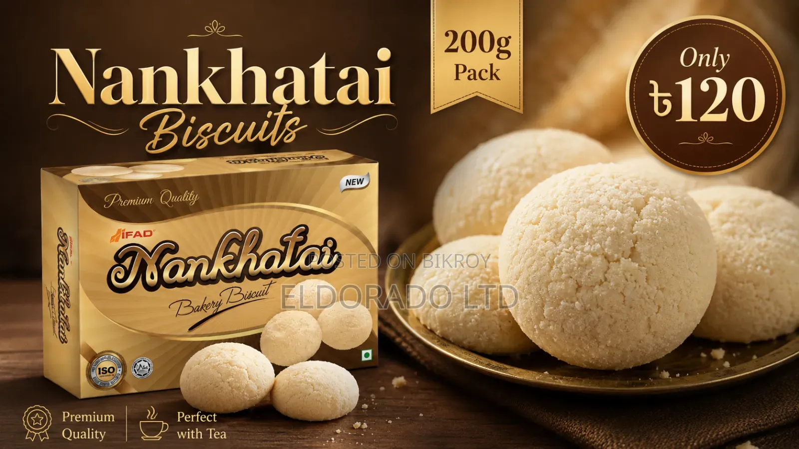 Nan Khatai Biscuits 200g | Delicious Bakery Cookies | ৳120 Only