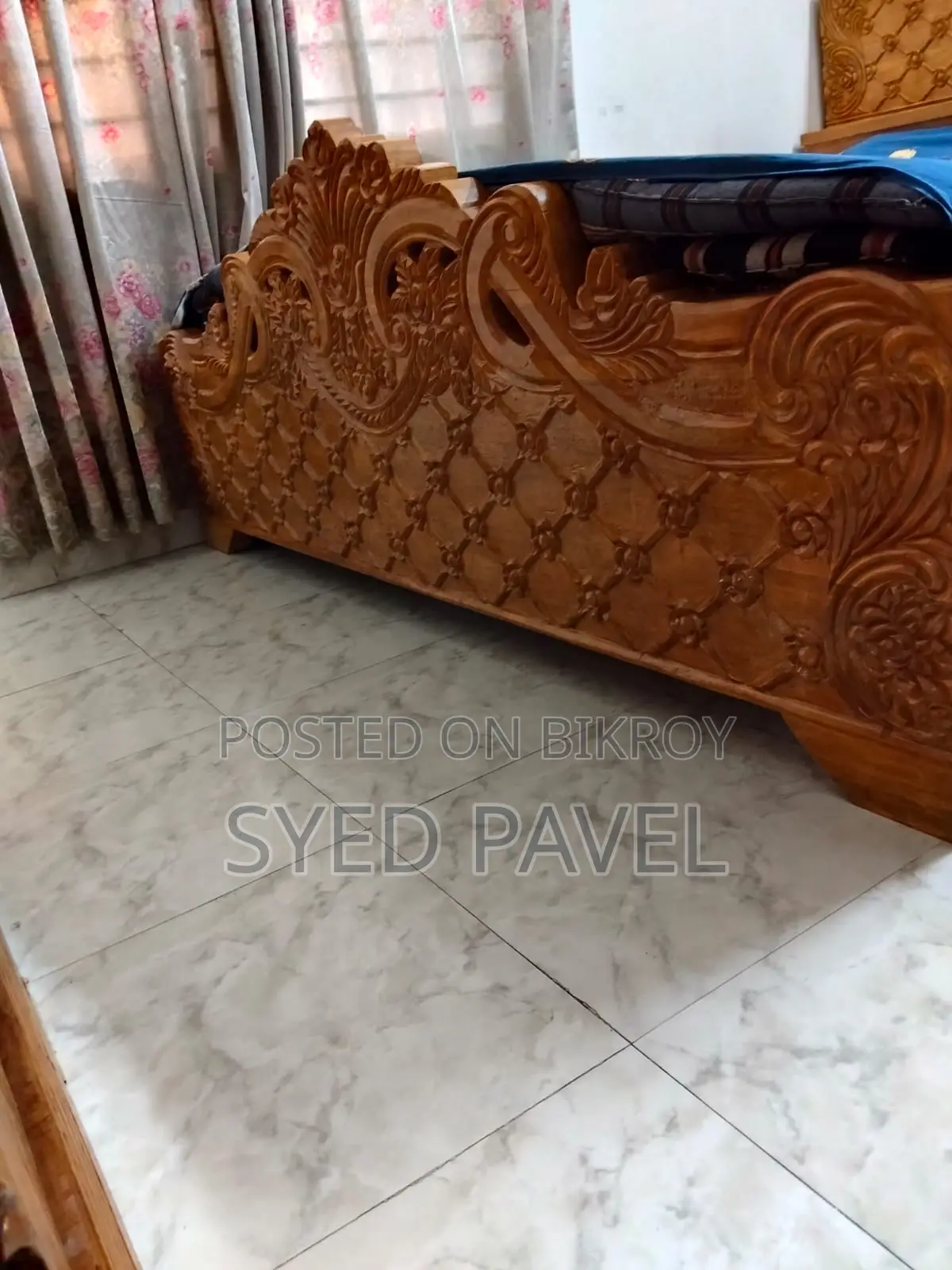 Original Teak Wood Bed for Sale