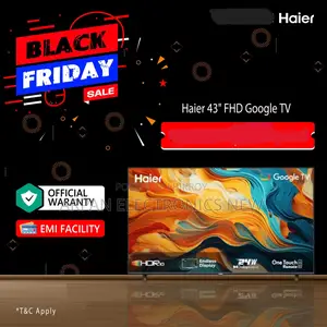 Haier 43" Bezel Less FHD Google Smart Tv Voice Control Remote