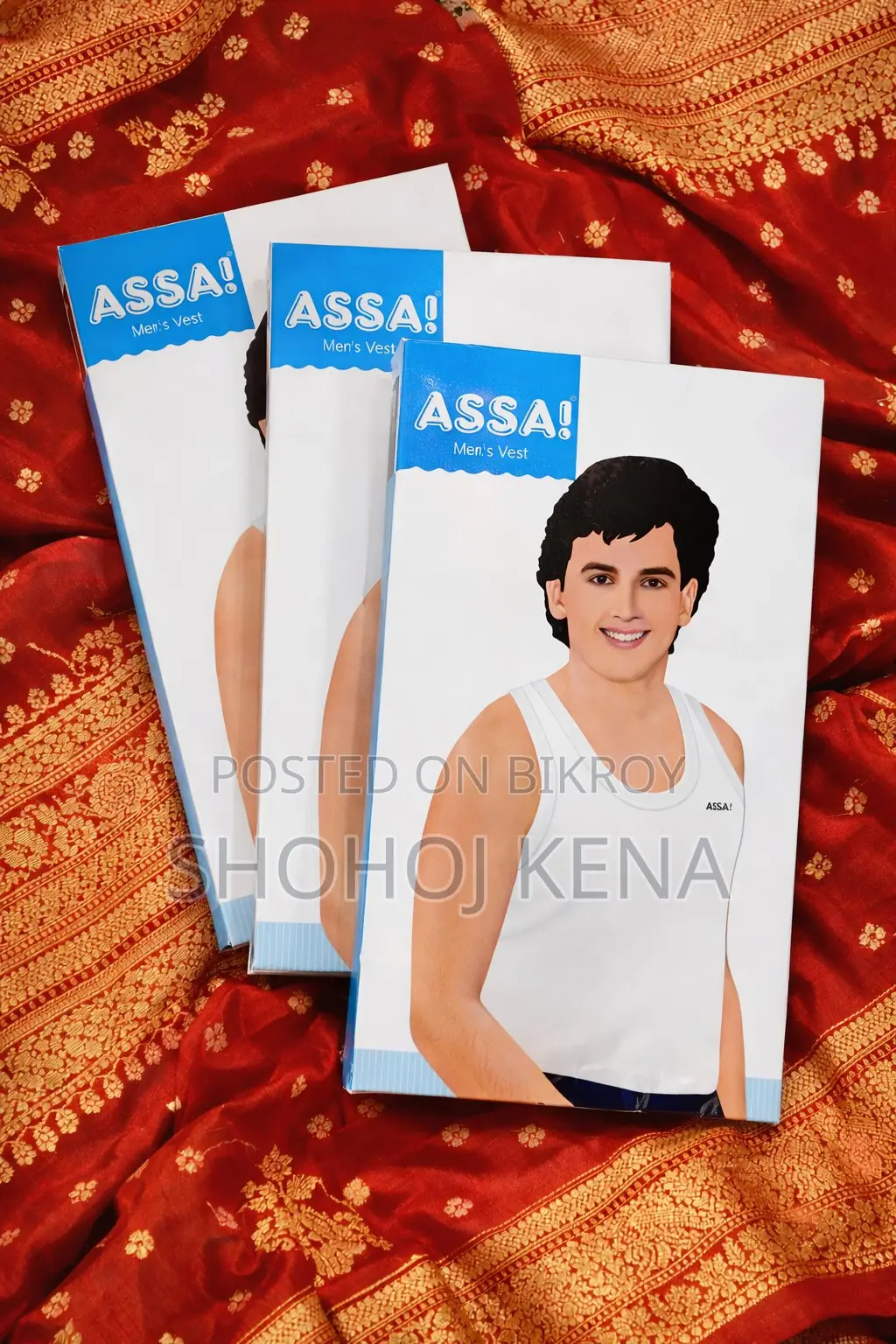 3pcs Assa Vest (32,34,36) - Sandos Ganji Combo Pack