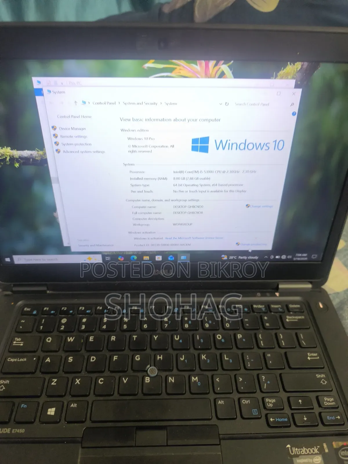 Laptop Dell Latitude E7450 8GB Intel Core I5 SSD 512GB
